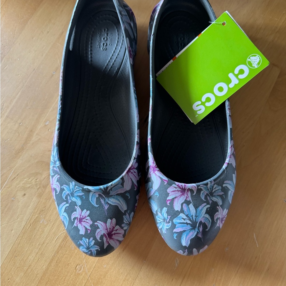 Crocs Women's “Laura” Floral Gray Flats - Picture 5 of 5